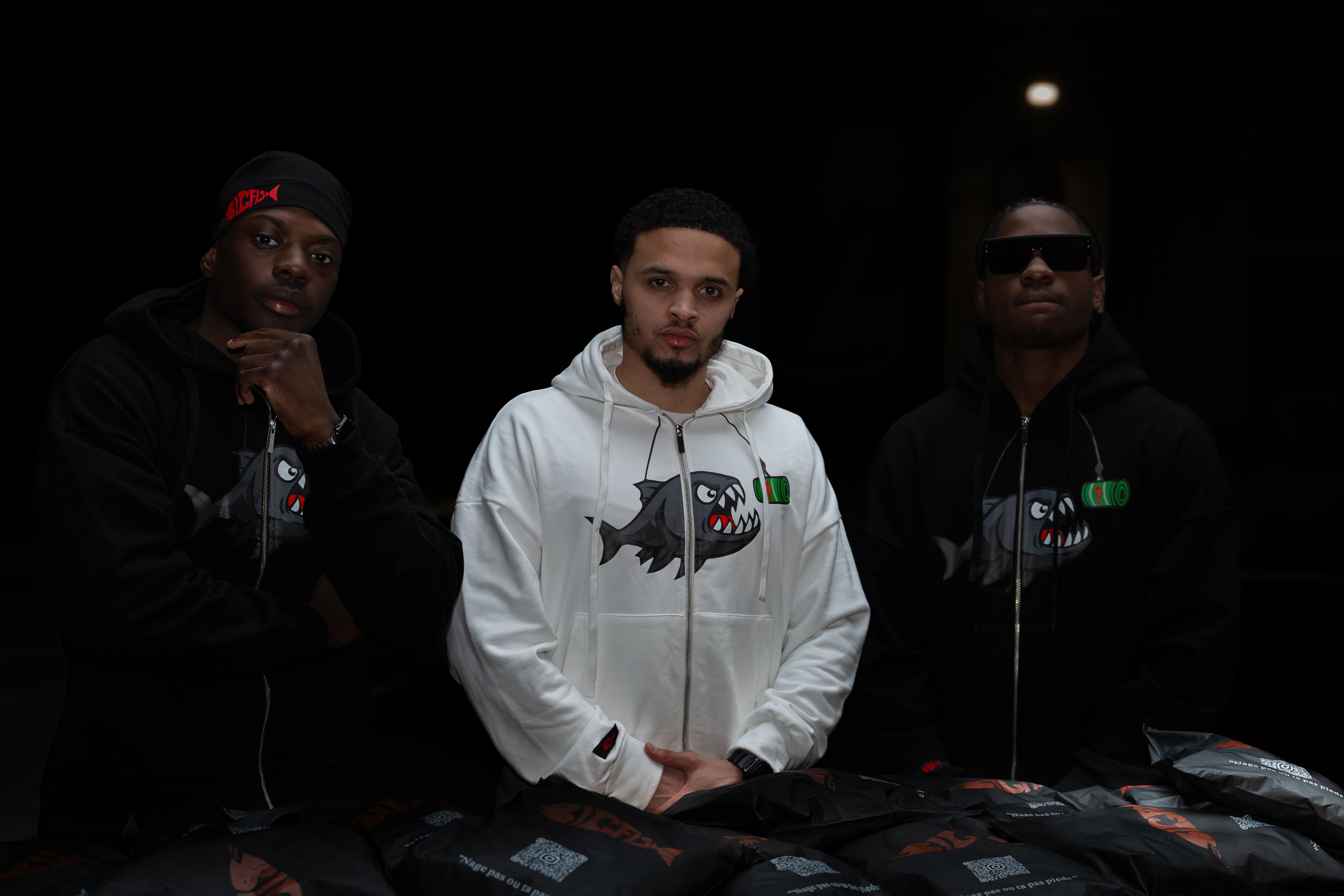 Hoodie Big Fish — Blanc